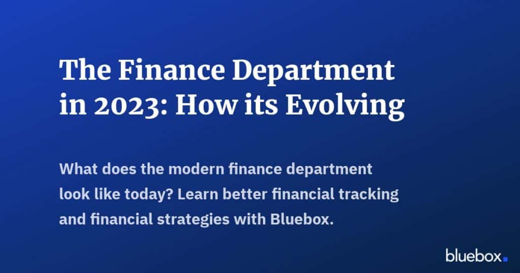 The Finance Department in 2023 How its Evolving