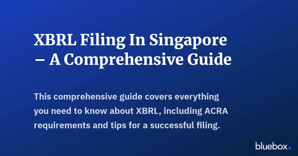 XBRL Filing In Singapore A Comprehensive Guide