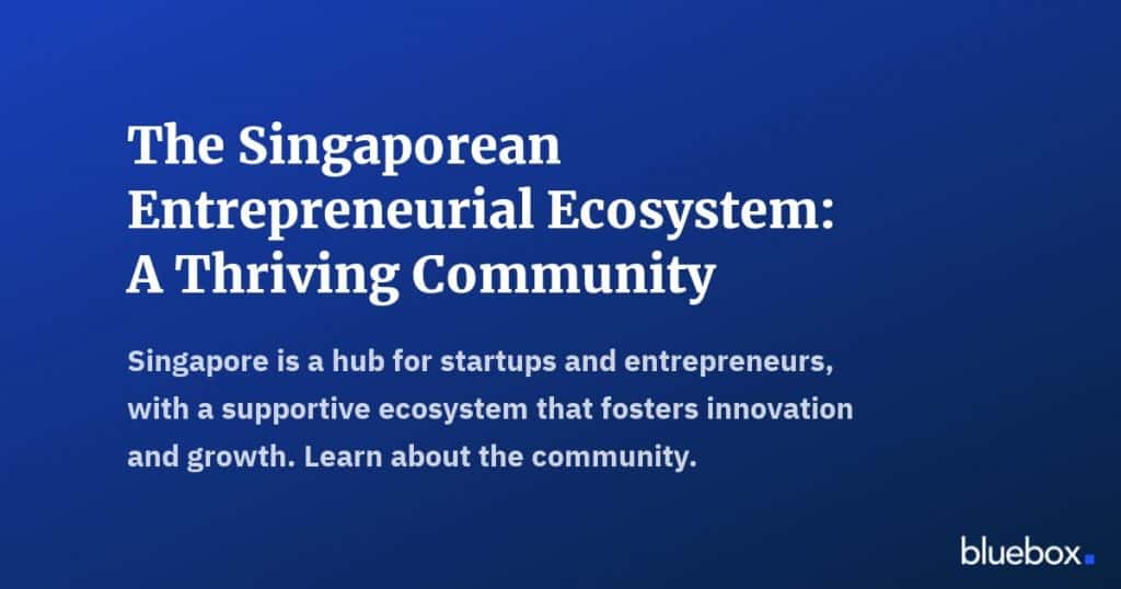 The Singaporean Entrepreneurial Ecosystem A Thriving Community